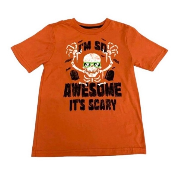 Halloween "I'm So Awesome It's Scary" T-Shirt Top Boys M (8) - Picture 1 of 4